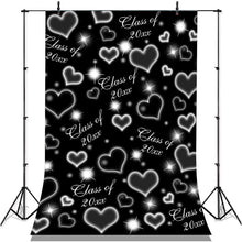 Charger l'image dans la galerie, Lofaris Black And Silver Love Glitter Class Of 2022 Backdrop