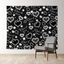 Charger l'image dans la galerie, Lofaris Black And Silver Love Glitter Class Of 2022 Backdrop