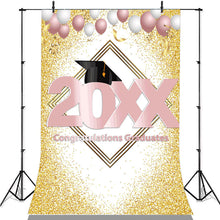 Charger l'image dans la galerie, Lofaris Gold Glitter And Pink 2022 Congratulatios Grad Backdrop
