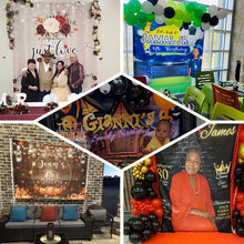 Charger l'image dans la galerie, Lofaris Gold Glitter Graduation Party Backdorp For Grads