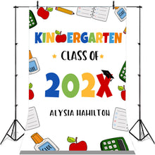 Charger l&#39;image dans la galerie, Lofaris Kindergarden Class Of 2022 Cute Glue Apple Backdrop
