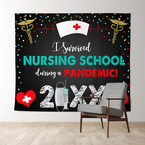 Lofaris Nurse Graduation Party Backdrop for 2022 Photo Booth