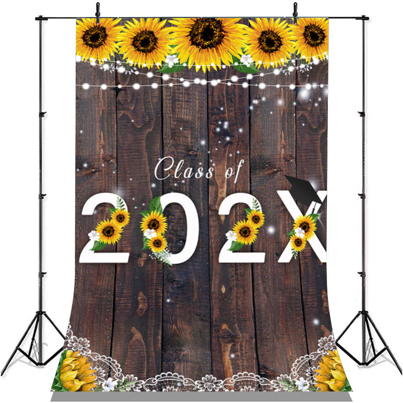 Lofaris Sunfloral And Bright Brown Wood Class Of 2022 Backdorp